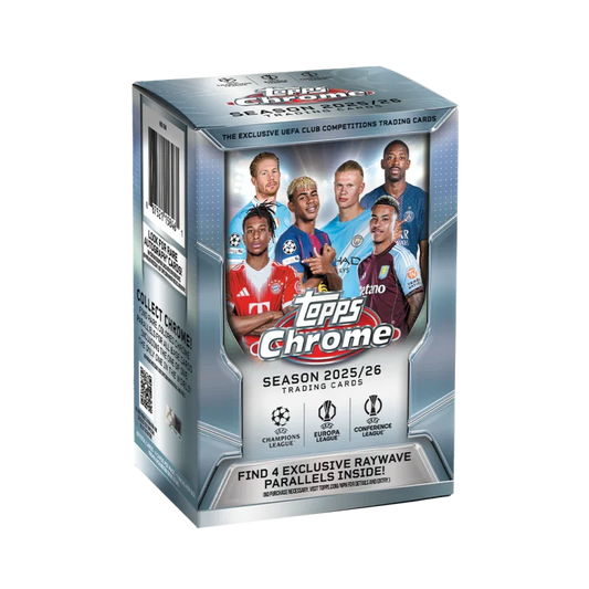 2025-26 Topps Chrome UEFA Club Competitions Soccer Blaster Box