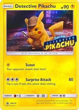 Detective Pikachu - SM170 (Stamped)  - Holofoil SM Promos - Promo