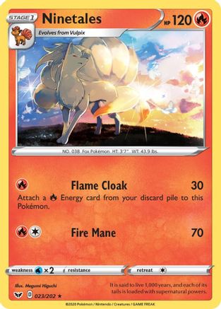 Ninetales 023  - Reverse Holofoil  - Rare
