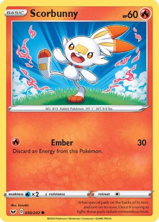 Scorbunny (030) (030) 030  - Reverse Holofoil  - Common