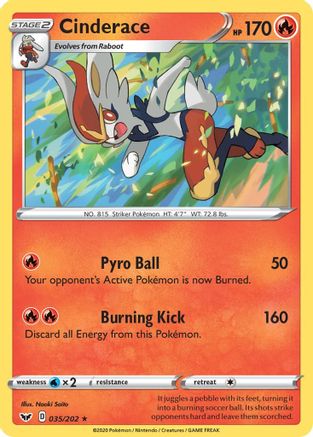 Cinderace (035) (035) 035  - Holofoil  - Holo Rare