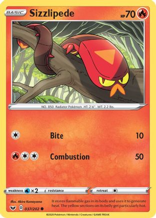 Sizzlipede (037) (037) 037  - Reverse Holofoil  - Common