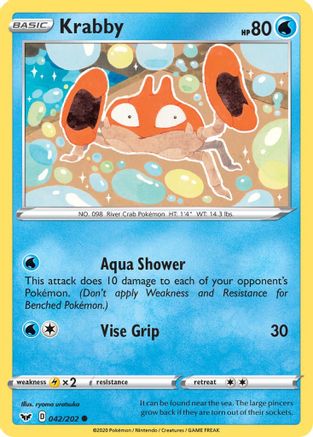 Krabby (042) (042) 042  - Reverse Holofoil  - Common