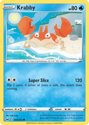 Krabby (043) (043) 043  - Reverse Holofoil  - Common