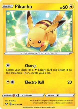 Pikachu 065  - Reverse Holofoil  - Common