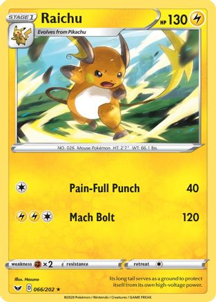Raichu 066  - Reverse Holofoil  - Rare
