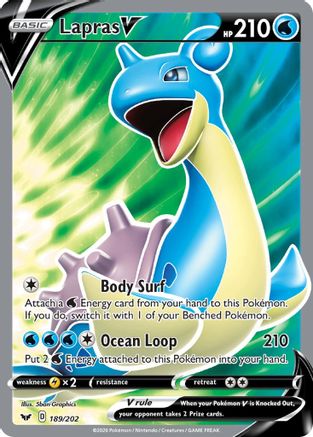 Lapras V (Full Art) 189  - Holofoil  - Ultra Rare