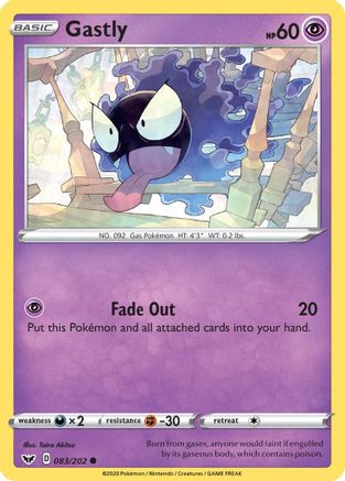 Gastly 083  - Reverse Holofoil  - Common