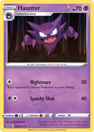 Haunter 084  - Reverse Holofoil  - Uncommon