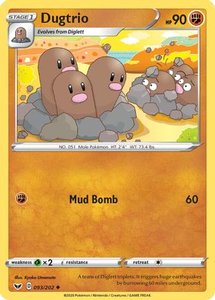Dugtrio 093  - Reverse Holofoil  - Uncommon