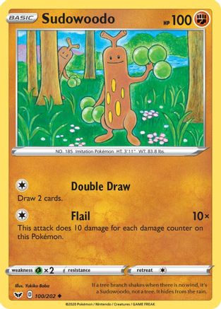 Sudowoodo 100  - Reverse Holofoil  - Uncommon