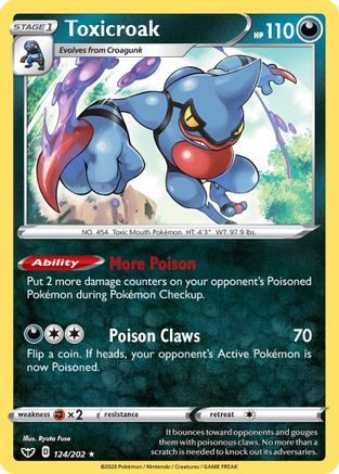 Toxicroak 124  - Reverse Holofoil  - Holo Rare