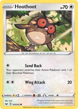 Hoothoot 143  - Reverse Holofoil  - Common