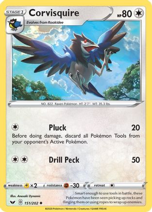 Corvisquire 151  - Reverse Holofoil  - Uncommon