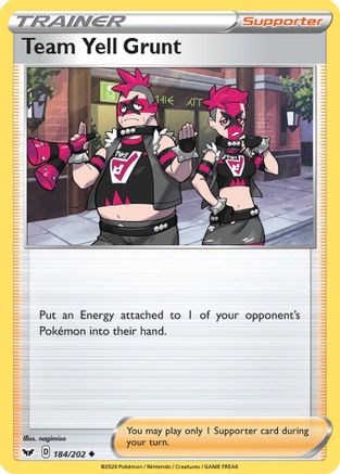 Team Yell Grunt 184  - Reverse Holofoil  - Uncommon