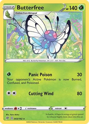Butterfree 003  - Reverse Holofoil  - Rare