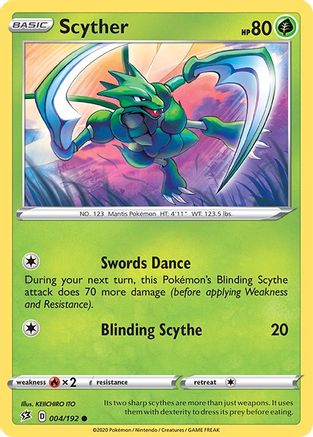 Scyther 004  - Reverse Holofoil  - Common
