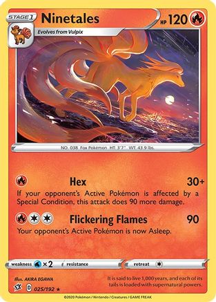 Ninetales 025  - Reverse Holofoil  - Rare