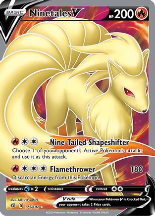 Ninetales V (Full Art) 177/192  - Holofoil  - Ultra Rare