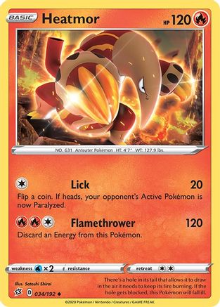 Heatmor/192  - Reverse Holofoil  - Uncommon
