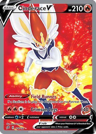 Cinderace V (Full Art) 178  - Holofoil  - Ultra Rare