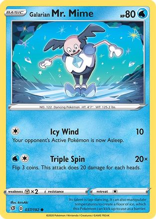 Galarian Mr. Mime 037  - Reverse Holofoil  - Common