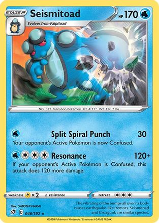 Seismitoad 046  - Reverse Holofoil  - Rare