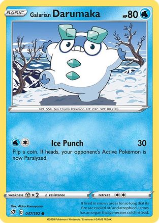 Galarian Darumaka 047  - Reverse Holofoil  - Common