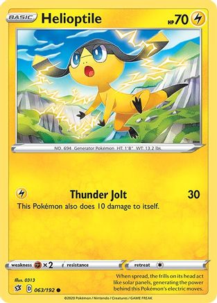 Helioptile 063  - Reverse Holofoil  - Common