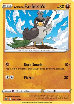 Galarian Farfetch'd 094  - Reverse Holofoil  - Common