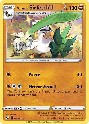 Galarian Sirfetch'd 095  - Reverse Holofoil  - Holo Rare