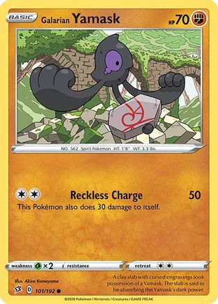 Galarian Yamask 101  - Reverse Holofoil  - Common