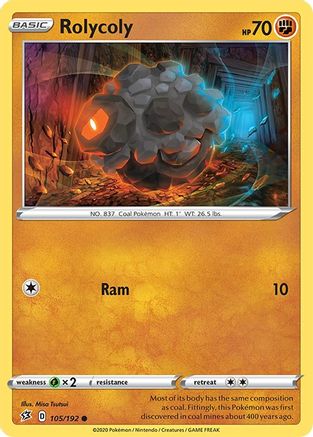 Rolycoly 105  - Reverse Holofoil  - Common
