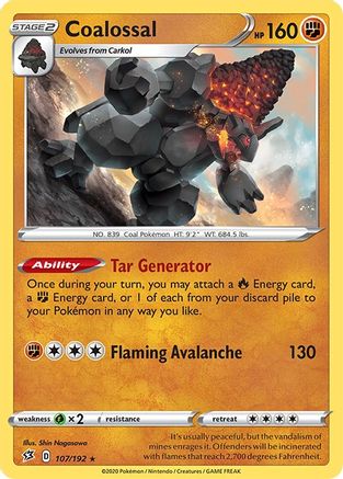 Coalossal 107  - Holofoil  - Holo Rare