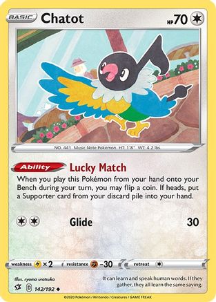 Chatot 142  - Reverse Holofoil  - Uncommon