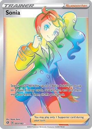 Sonia (Secret) 203/192  - Holofoil SWSH02 Rebel Clash - Secret Rare