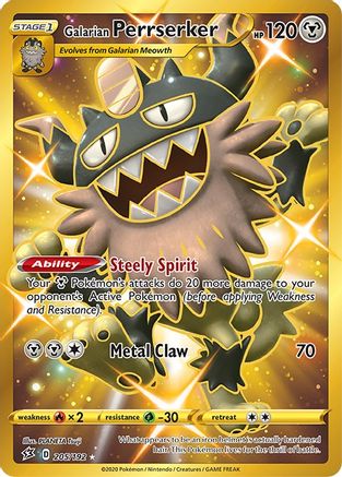 Galarian Perrserker (Secret) 205  - Holofoil  - Secret Rare
