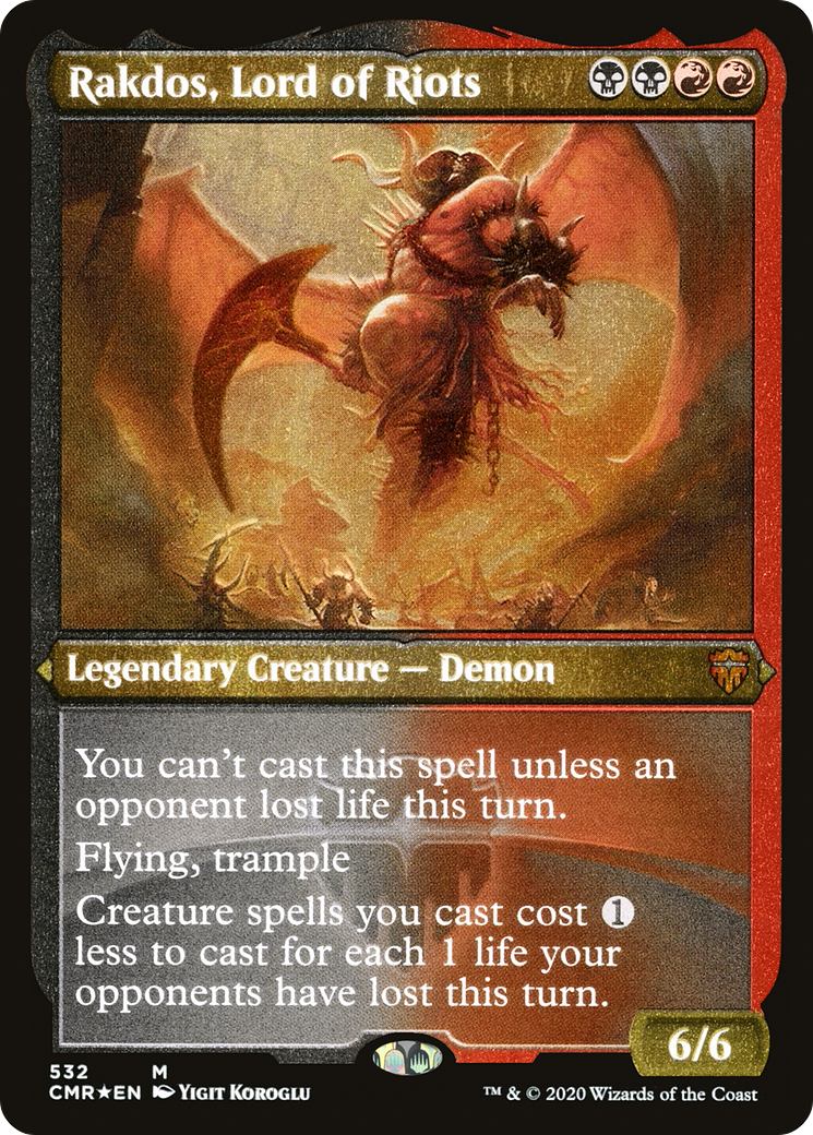 Rakdos, Lord of Riots (Foil Etched) (CMR-532)  Foil