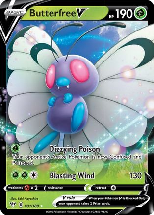 Butterfree V 001  - Holofoil  - Ultra Rare