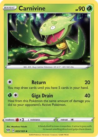 Carnivine 005  - Reverse Holofoil  - Uncommon