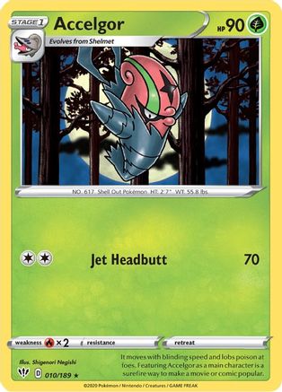 Accelgor 010  - Reverse Holofoil  - Rare