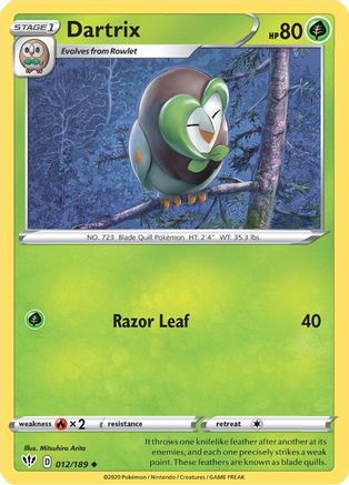 Dartrix 012  - Reverse Holofoil  - Uncommon