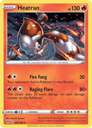 Heatran 025  - Reverse Holofoil  - Holo Rare