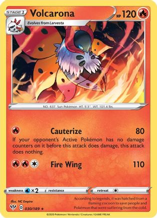 Volcarona 030  - Reverse Holofoil  - Rare