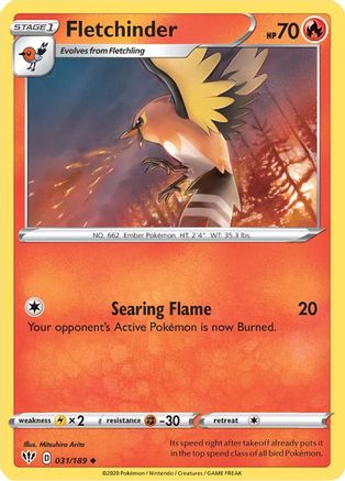 Fletchinder 031  - Reverse Holofoil  - Uncommon
