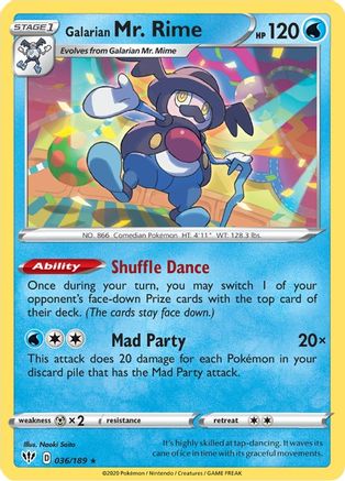 Galarian Mr. Rime 036  - Reverse Holofoil  - Rare