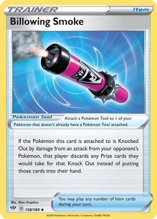 Billowing Smoke 158  - Reverse Holofoil  - Uncommon
