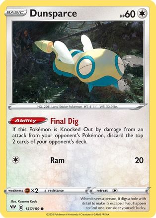Dunsparce 137  - Reverse Holofoil  - Common
