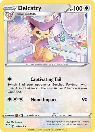Delcatty 142  - Reverse Holofoil  - Rare
