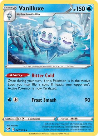 Vanilluxe 047  - Reverse Holofoil  - Rare